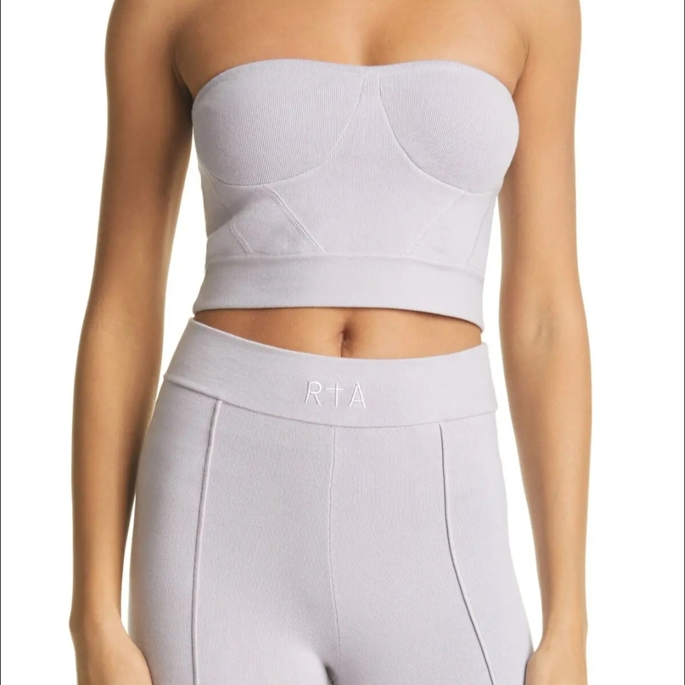 RtA Purple Nour Rib Tube Top